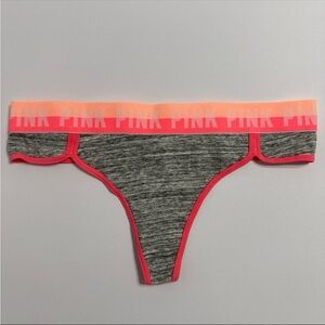 PINK Victoria's Secret Gray with Neon Pink Logo Waistband NWT